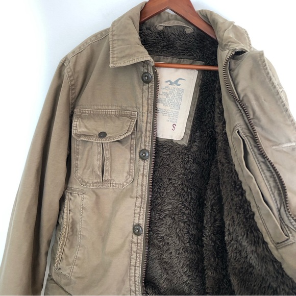 Hollister Heavy Rugged Jacket Trucker Utility Military Iconic Field Men's S - Picture 4 of 10
